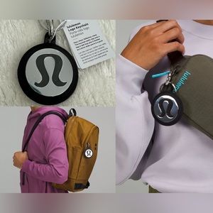 lululemon athletica Black and Silver Logo Keychain, NWT